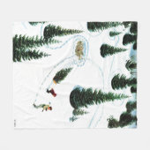 Den Baum fällen Fleecedecke (Vorderseite (Horizontal))