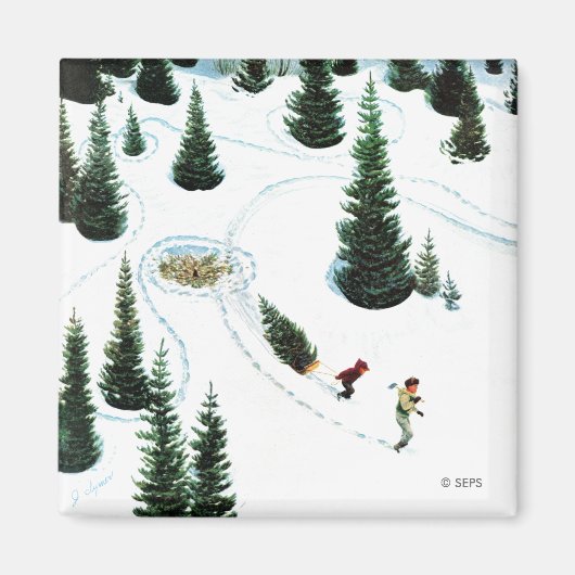 Den Baum fällen Magnet (Vorne)