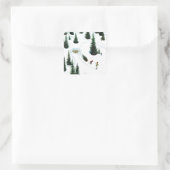 Den Baum fällen Quadratischer Aufkleber (Tasche)