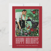 Den Baum schneiden Feiertagskarte (Vorderseite)