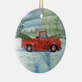 Den Baum zu Weihnachten abholen Keramik Ornament (Rechts)