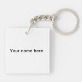 Den benutzerdefinierten Text von Waves beobachten Schlüsselanhänger (Rückseite)