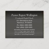 Den beruflichen nicht warten Sie Pastor Visitenkarte (Rückseite)