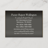 Den beruflichen nicht warten Sie Pastor Visitenkarte (Rückseite)