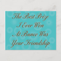 den besten Preis, den ich je in Bunco gewonnen hab