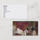 Den Besucher begrüßen, 1867 (Öl auf Leinwand) Visitenkarte (Vorne/Hinten)