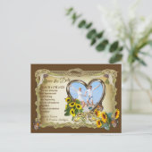 Den Broomstick springen - Save the Date Ankündigungspostkarte (Stehend Vorderseite)