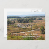 Den des Teufels in Gettysburg Postkarte (Vorne/Hinten)