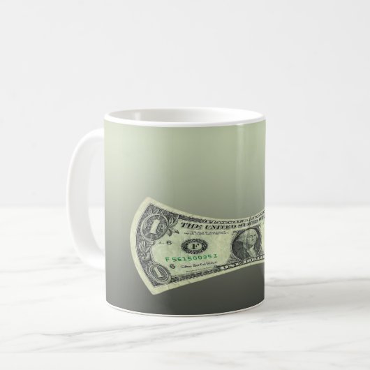 Den Dollar stützen Kaffeetasse (Vorderseite Links)