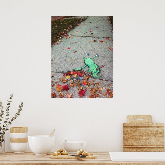 den faulen Laubreiher lutschen Poster (Küche)