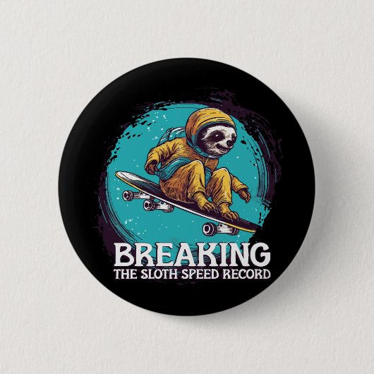 den Faultier-Geschwindigkeitsrekord brechen Button (Vorderseite)
