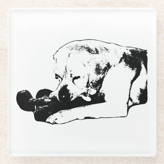 Den Favoriten durchwursteln Glasuntersetzer (Vorderseite)