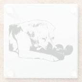 Den Favoriten durchwursteln Glasuntersetzer (Rückseite)