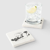 Den Favoriten durchwursteln Steinuntersetzer (Seitenansicht)