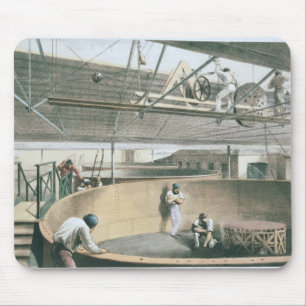 Den Fernschreiber umwickelnd, verkabeln Sie in den Mousepad