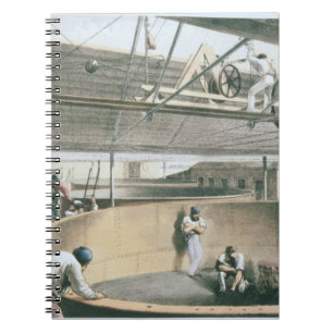 Den Fernschreiber umwickelnd, verkabeln Sie in den Notizblock