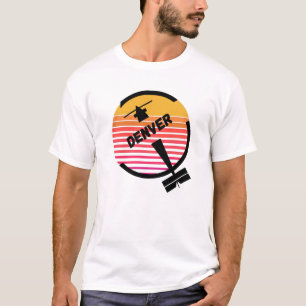 DEN Flughafen Denver, Colorado, USA - Retroflug T-Shirt