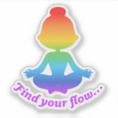 Den Flussaufkleber finden (Regenbogen) Aufkleber (Vorderseite)