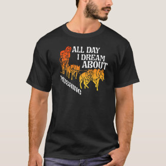 Den ganzen Tag über träumen geputzte Hunde Husky M T-Shirt