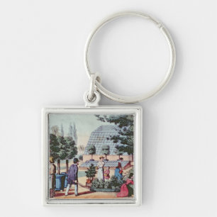 Den Garten neigen, c.1860 (Farbstich) Schlüsselanhänger