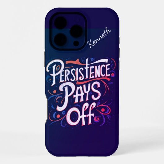 Den Geist der Beharrlichkeit annehmen. iPhone Hülle (Rückseite)