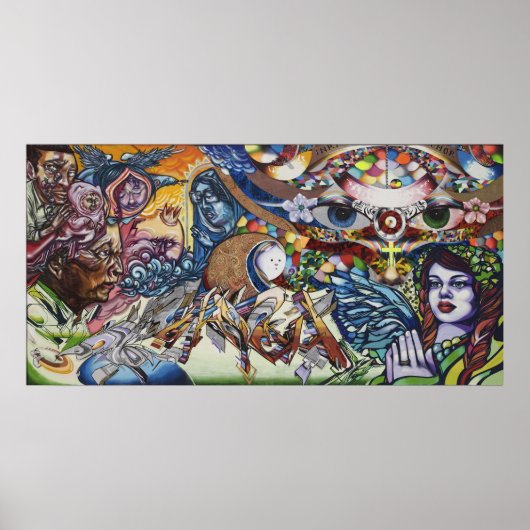 Den Glauben an die Leinwand zum Ausdruck bringen Poster (Vorne)