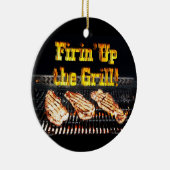 Den Grill anfeuern! GRILLEN Steaks Keramikornament (Rechts)
