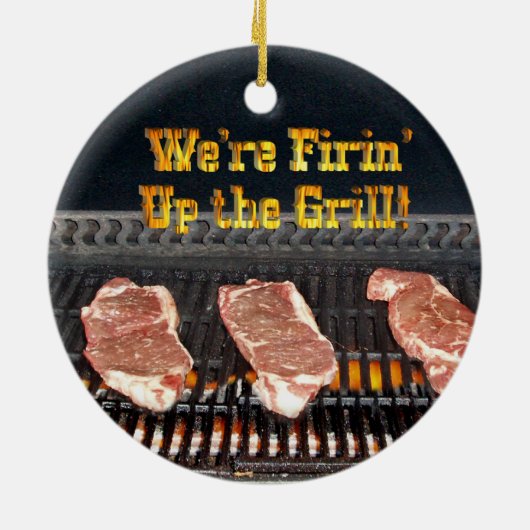 Den Grill anfeuern! Keramikornament (Hinten)