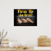 Den Grill anfeuern! Poster (Küche)