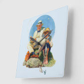 Den Großen einholen Quadratische Wanduhr (Winkel)