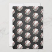 Den Großen treffen | Baseball 1. Geburtstag Einladung (Rückseite)