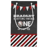 Den Großen treffen | Baseball 1. Geburtstag Kleine Geschenktüte (Vorderseite)