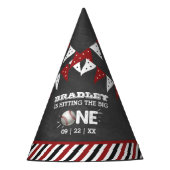 Den Großen treffen | Baseball 1. Geburtstag Partyhütchen (Vorderseite)