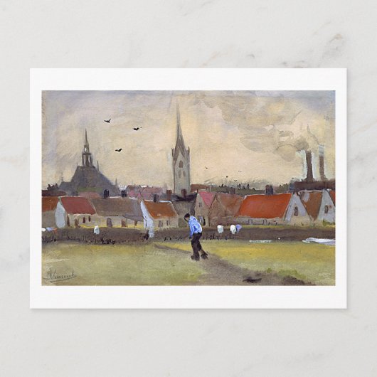Den Haag mit der neuen Kirche, Van Gogh Fine Art Postkarte (Vorderseite)