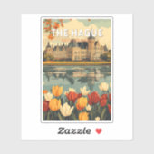 Den Haag Netherlands Travel Art Vintag Aufkleber (Blatt)