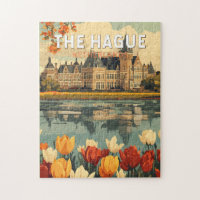 Den Haag Netherlands Travel Art Vintag