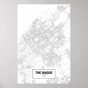 Den Haag, Niederlande (schwarz auf weiß) Poster