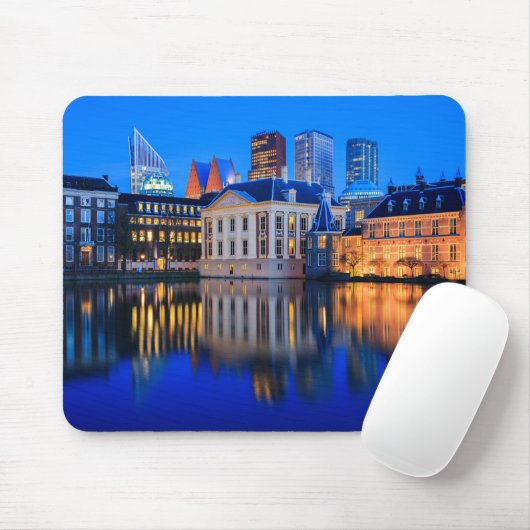 Den Haag Skyline an blauem Stunde mousepad (Mit Mouse)