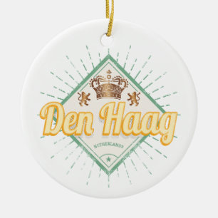 Den Haag Stadt Niederlande Retro Holland Vintage Keramik Ornament