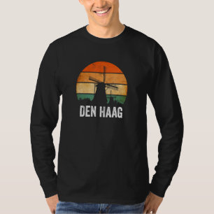 Den Haag Windmühle Niederlande Niederländisch Vint T-Shirt