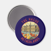 Den Haager Niederlande rückwärts gestörter Kreis Magnet (Vorderseite/Rückseite)
