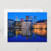 Den Haager Skyline zur blauen Stunde Postkarte (Vorne/Hinten)