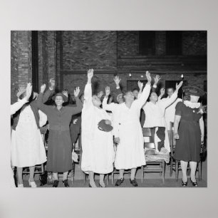 Den Herrn preisend, 1941. Vintage-Foto Poster