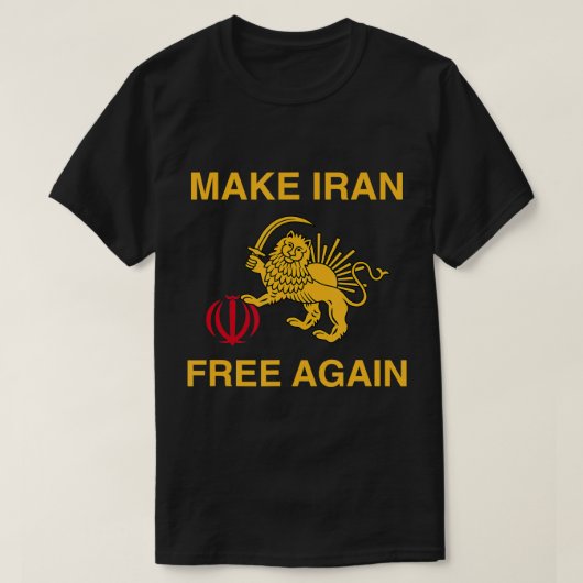 Den Iran wieder die Freiheit zur Unterstützung des T-Shirt (Design vorne)