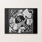 Den Kaffee reingießen! weiß Puzzle (Horizontal)