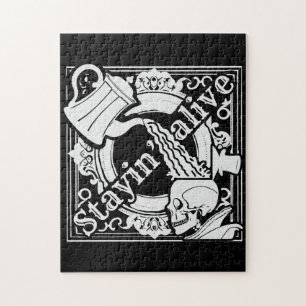 Den Kaffee reingießen! weiß Puzzle