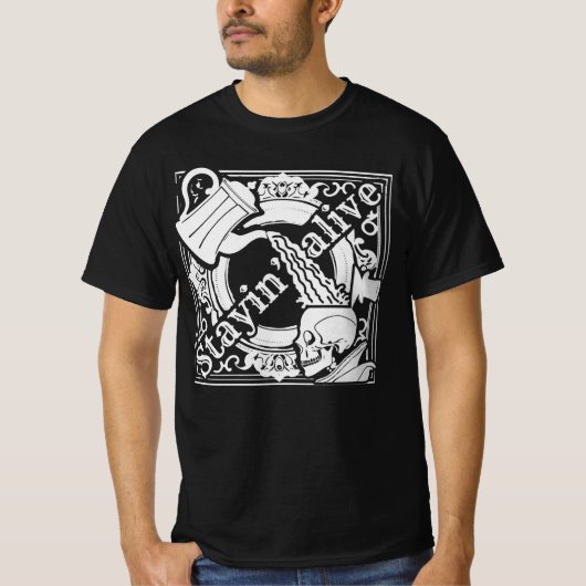 Den Kaffee reingießen! weiß T-Shirt (Vorderseite)