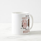 Den Kaffee - Schwein - personalisierte Umarmung Kaffeetasse (VorderseiteRechts)