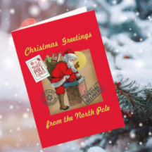 Den Kamin mit geklappter Spielzeugkarte 5"X7" hinu