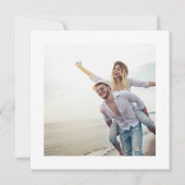 Den Knoten binden | Blue Modern Wedding Foto Save The Date (Rückseite)